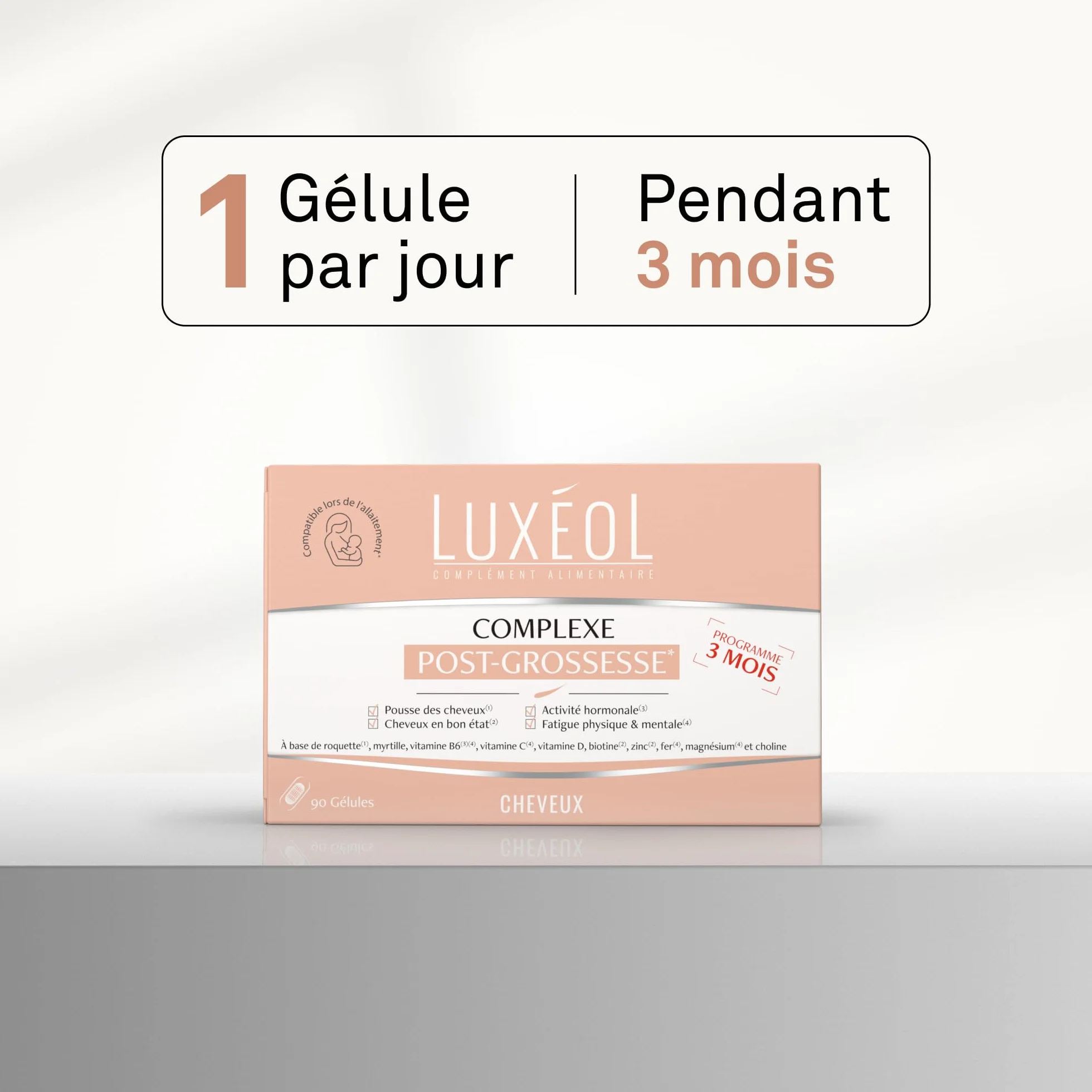 Luxéol Complexe Post-Grossesse 3 mois Complément alimentaire Gélule végétale Allaitement Fabriqué en France