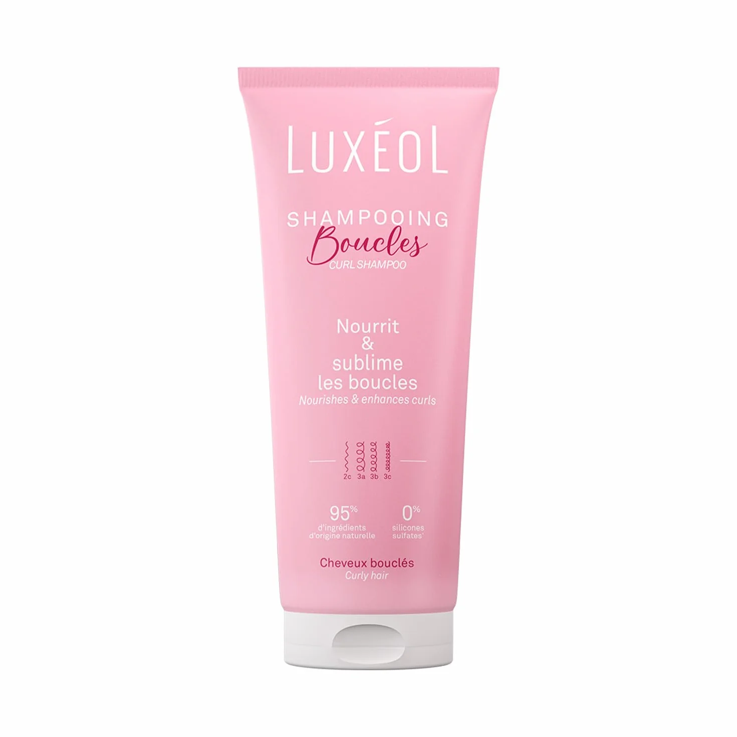 Luxéol Shampoing Cheveux Bouclés 200 ml Sans Silicones Sans Sulfates Anti-Frisottis