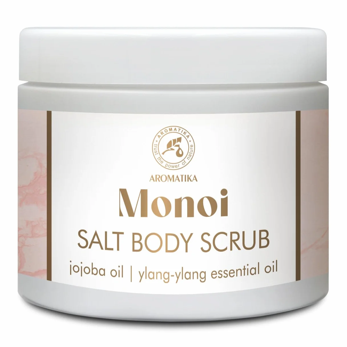 Gommage Corporel Monoi 500 g - Gommage au Sel à Huile de Jojoba et Ylang-Ylang - Hydratant Corps