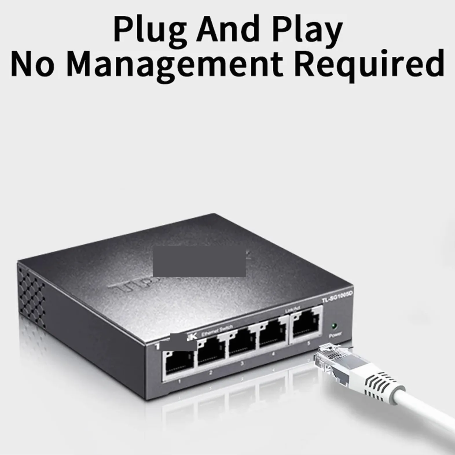 Commutateur réseau Gigabit Ethernet 5 ports 1000BASE-T Plug and Play Hub Répartiteur Internet TL-SG1005D (adaptateur UE)