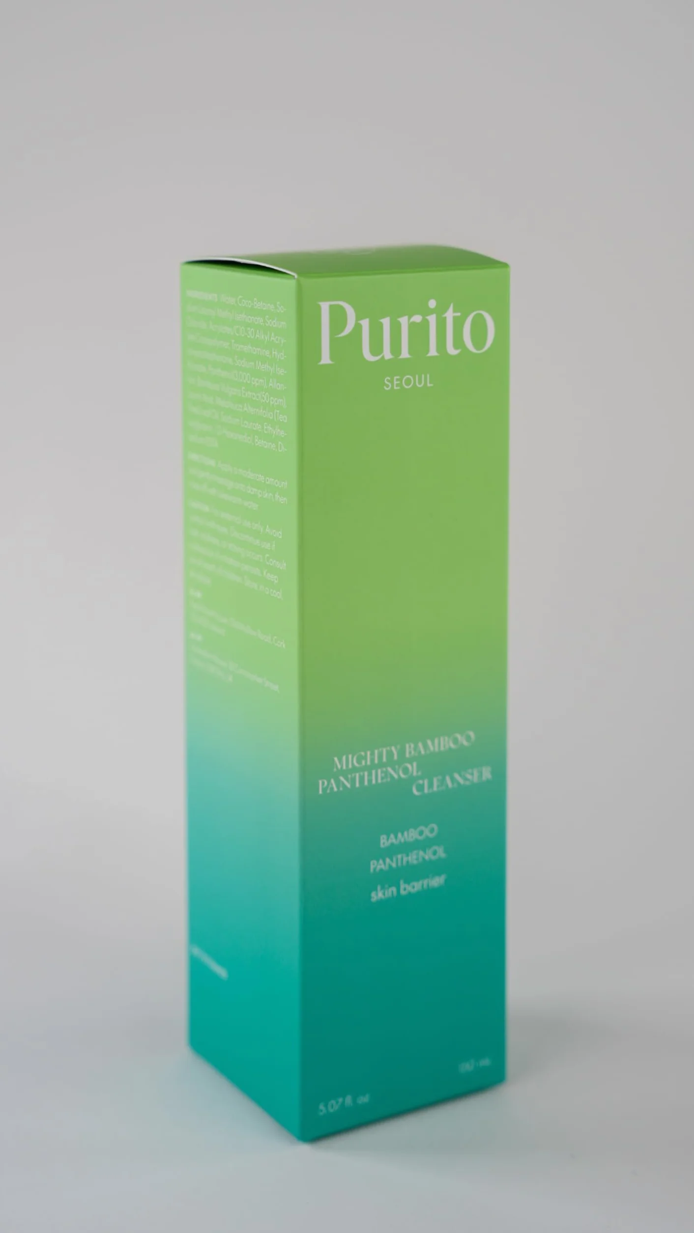 PURITO Nettoyant Panthenol au Bambou Puissant 150ml pour Peaux Sensibles
