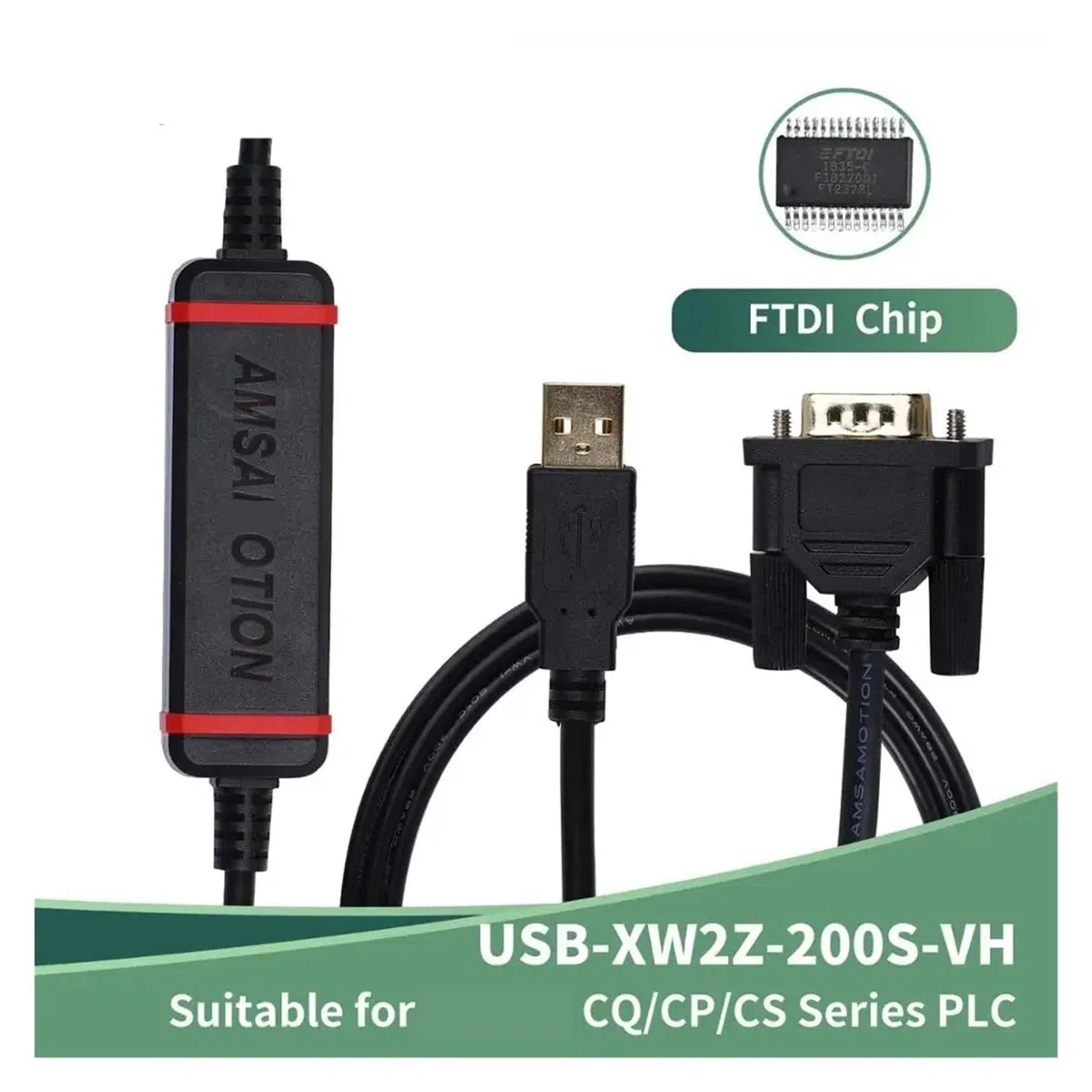 câble de programmation Puce FTDI haute vitesse USB-XW2Z-200S-VH adaptée au câble de programmation PLC série CQM1H/CPM2C/CS