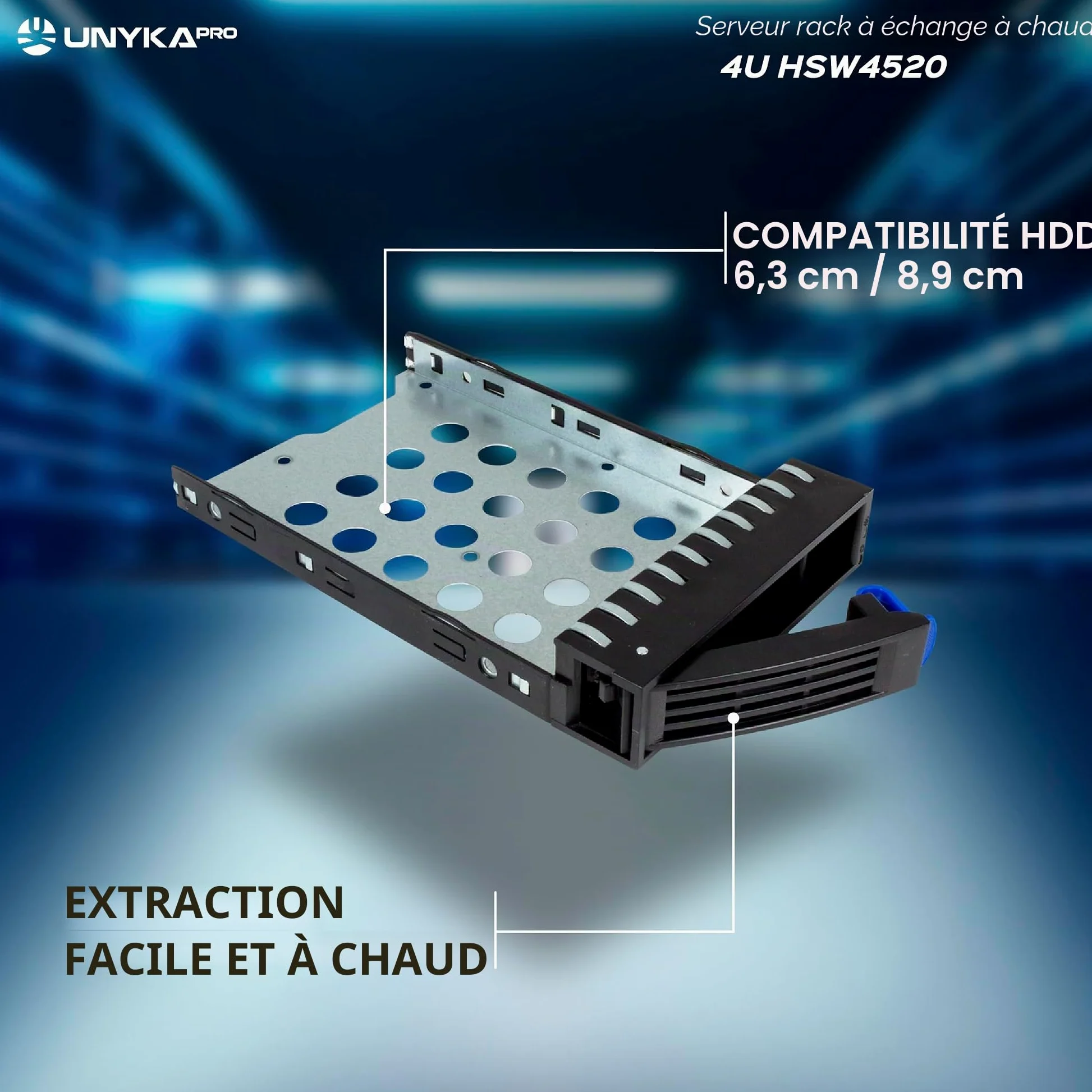 UNYKAch 4U HSW4520 Serveur Rack, Hot Swap Caisse Rack