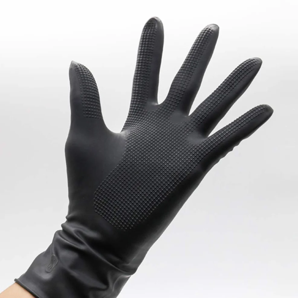 Solustre Lot de 3 paires Gants Teinture Cheveux Antidérapants Imperméables Caoutchouc Taille S