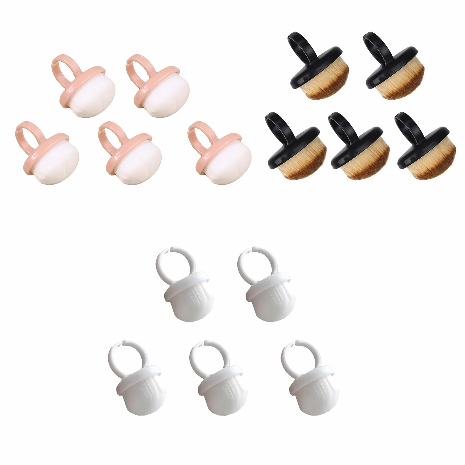 Lot de 5 pinceaux à poussière pour ongles - Pinceau de manucure