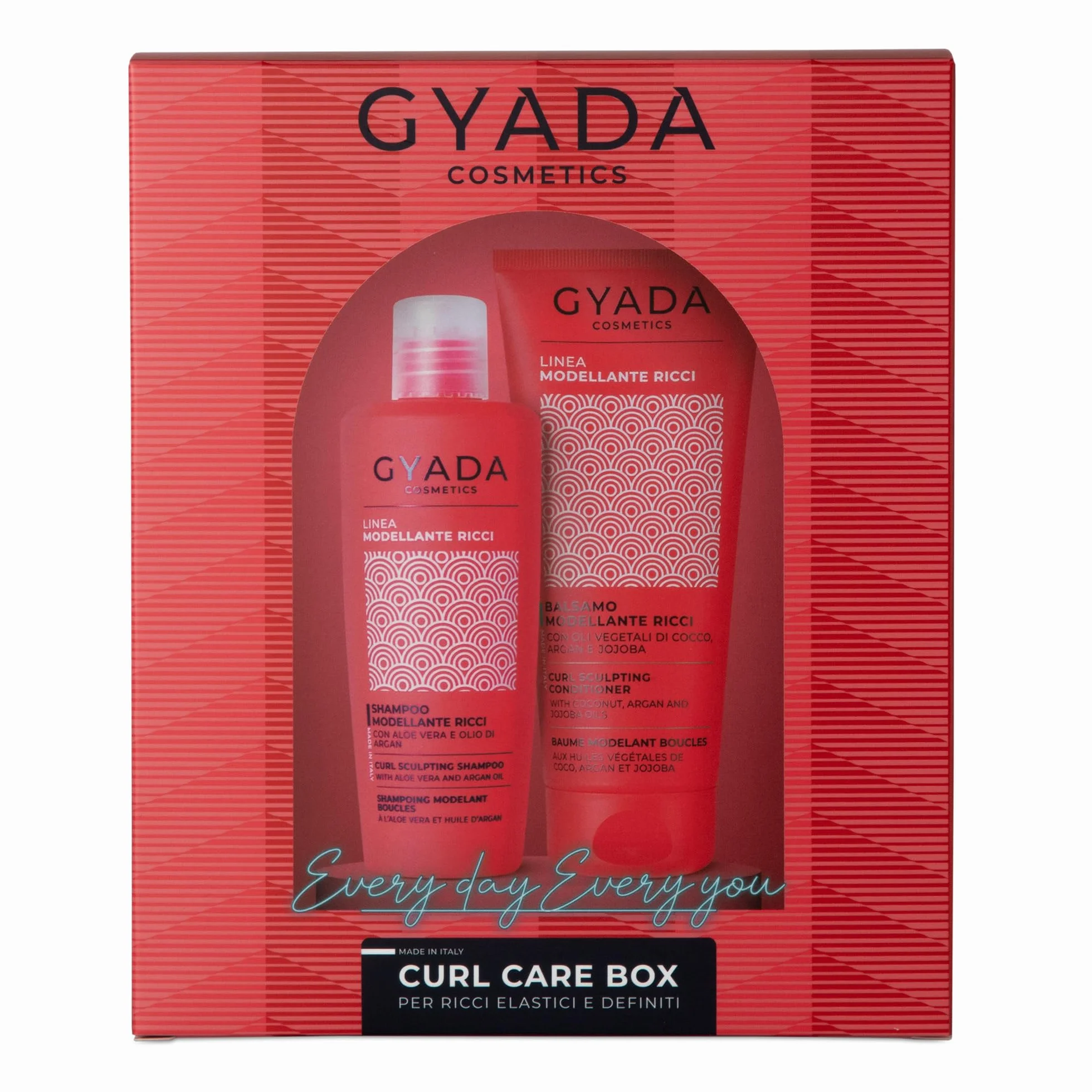 GYADA COSMETICS Coffret Soins de Boucles Kit Shampooing Après-Shampoing 250 ml 200 ml