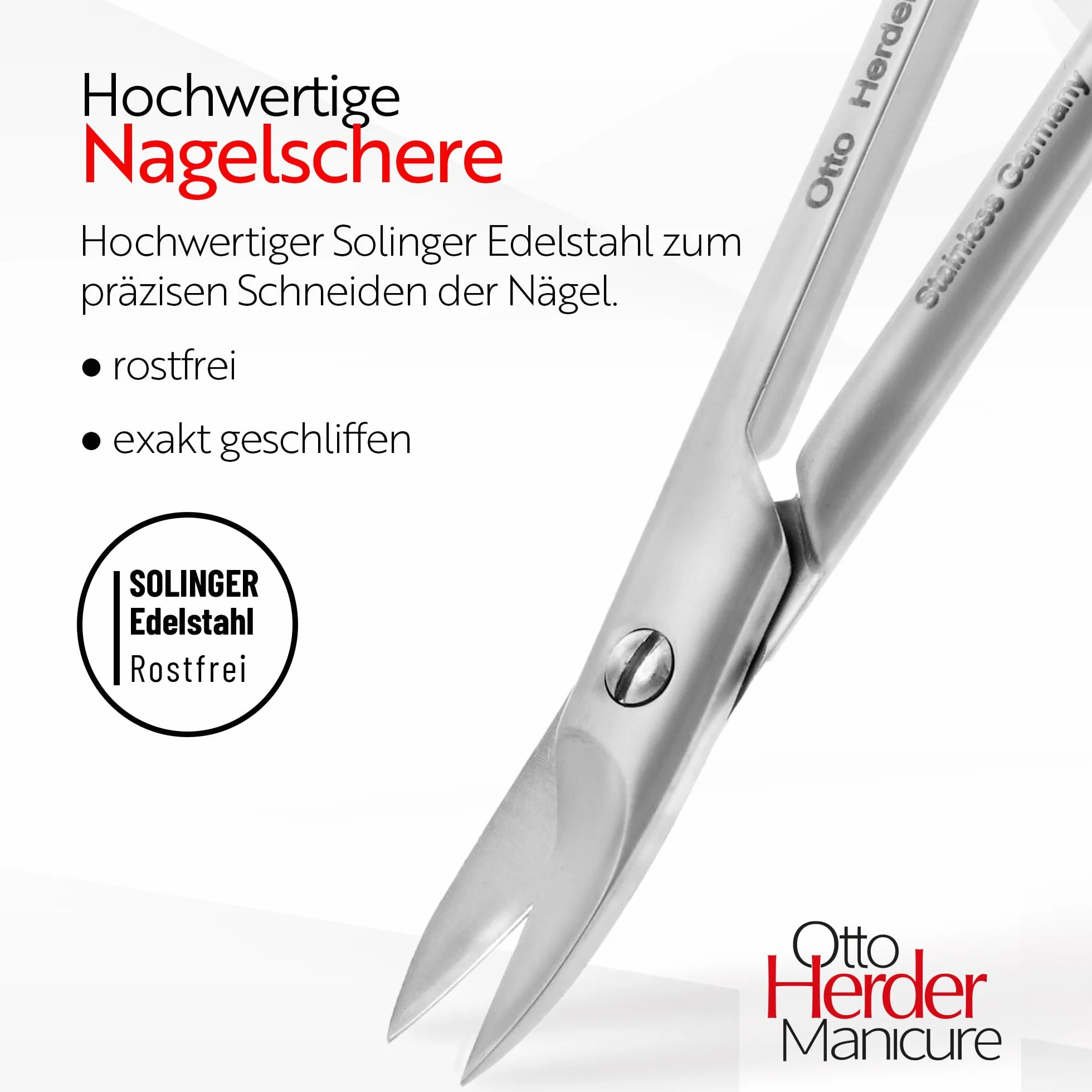 Otto Herder Ciseaux à ongles extra forts 10,5 cm acier inoxydable