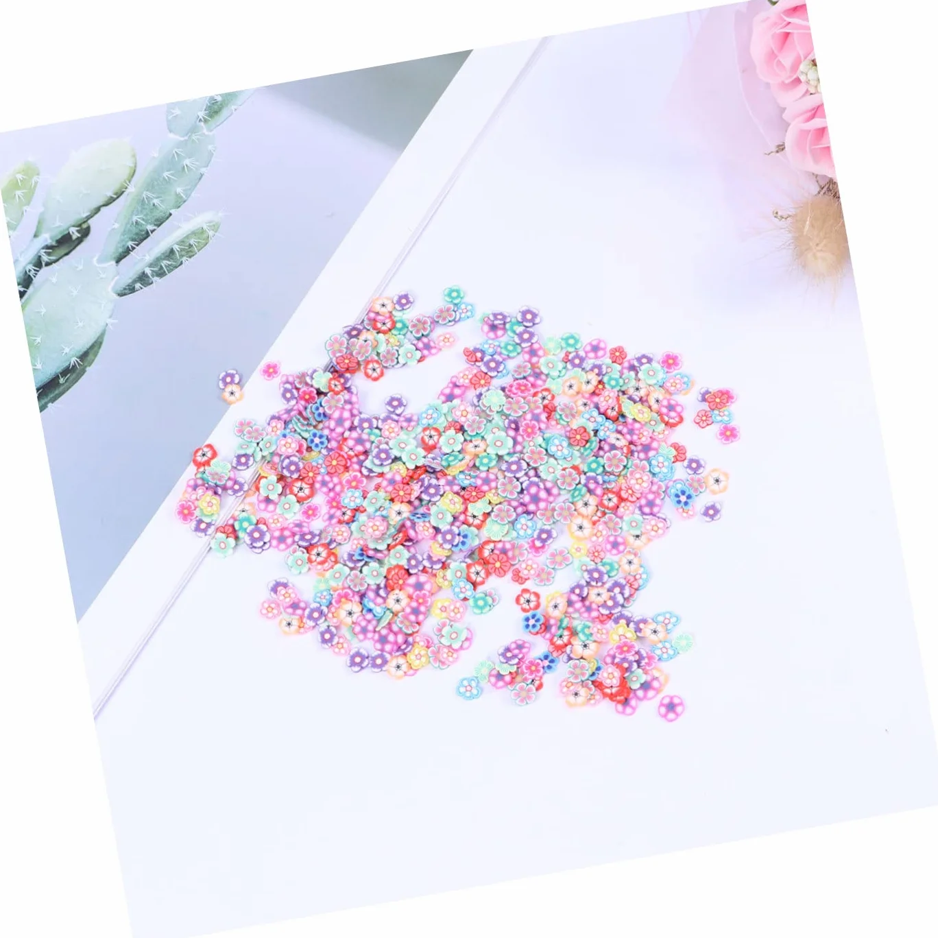 3000 pièces Argile Polymère Décoration Accessoires Manucure Motif Fleur Prunier Outils Nail Art Professionnel