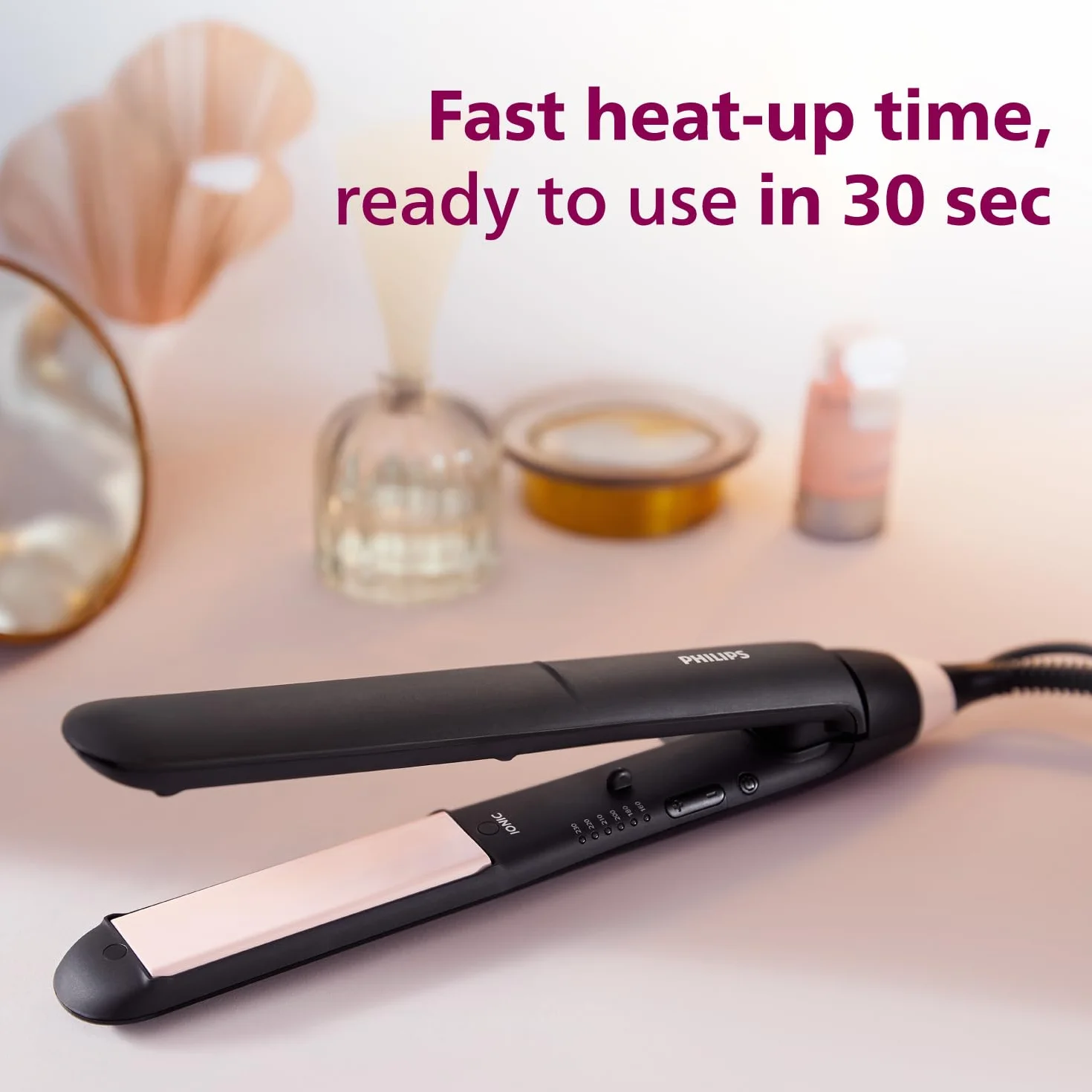 Philips Lisseur ThermoProtect StraightCare Essential Noir BHS378/00