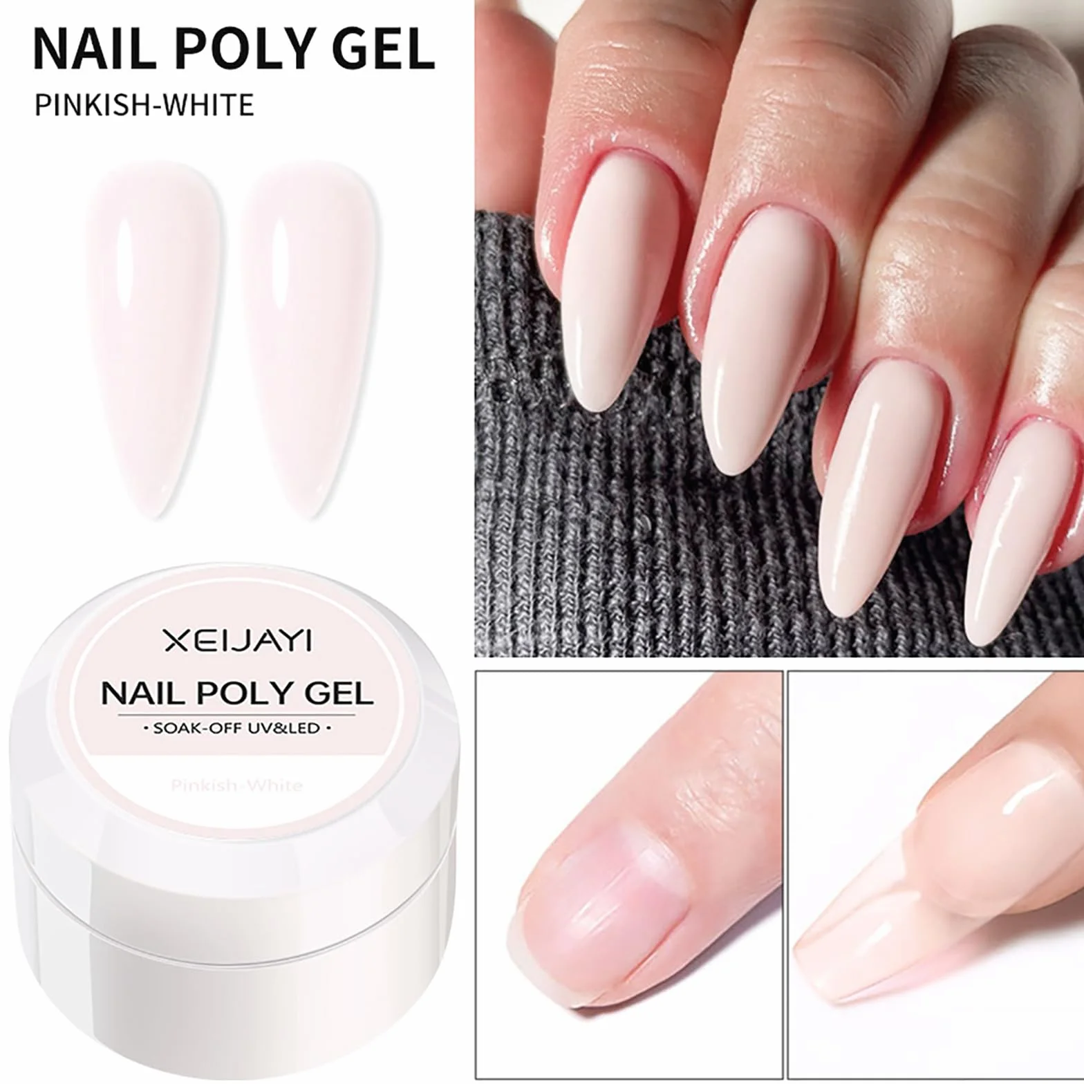 Gel de construction pour ongles Lot de 6 extensions