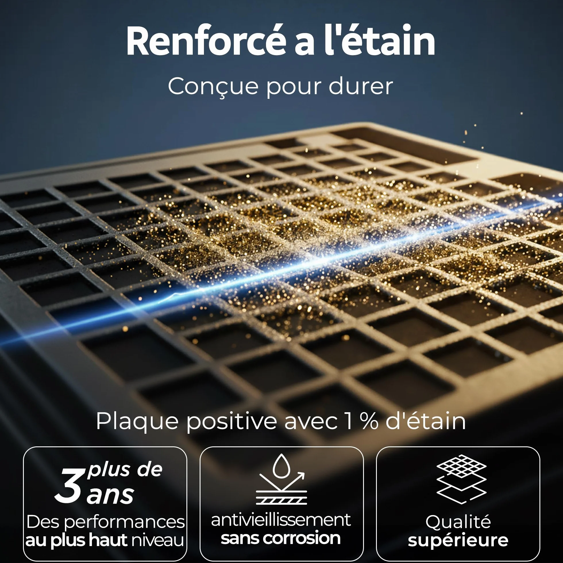 Batterie au Plomb Hermétique Atlantis 12V 9 Ah VRLA pour UPS