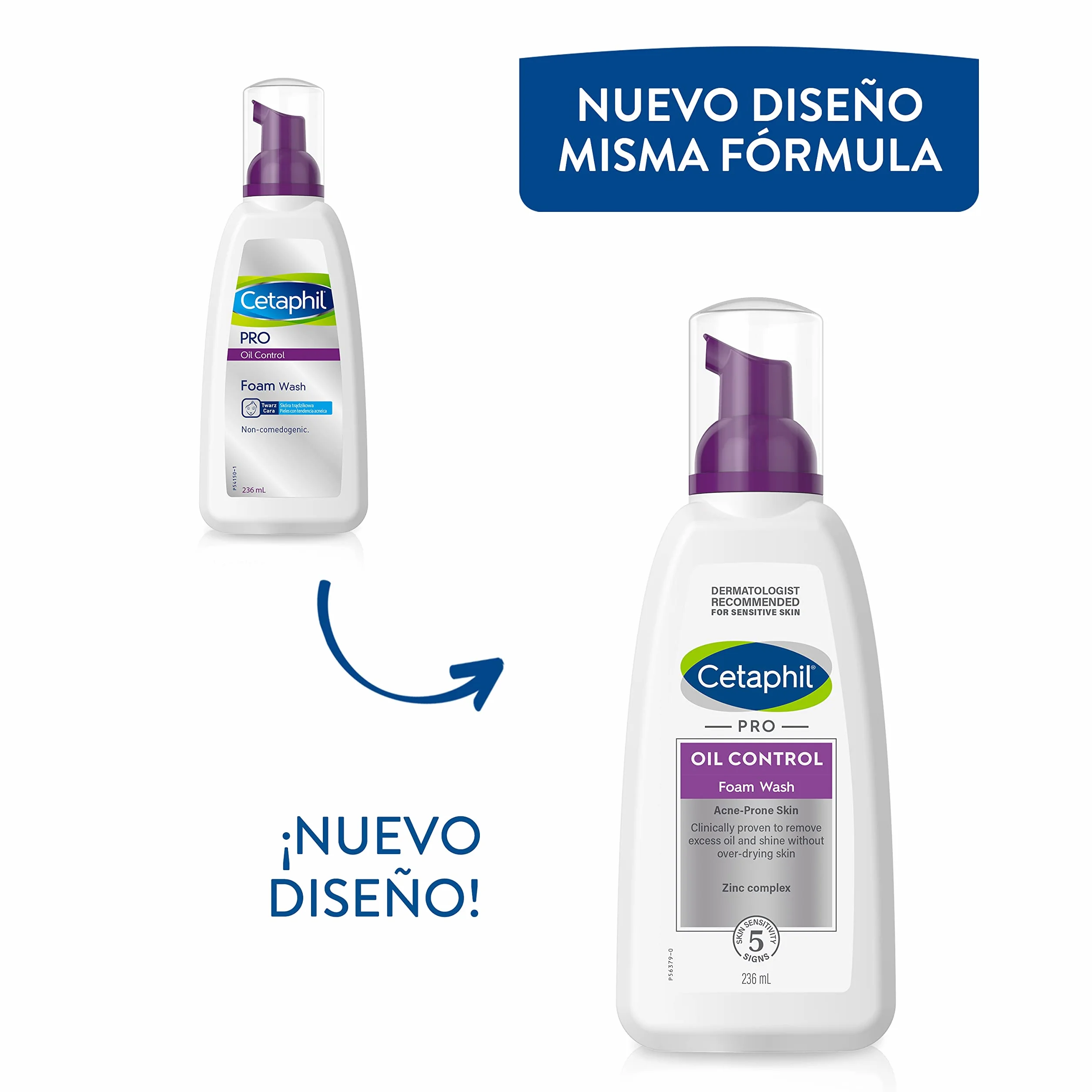 Cetaphil Pro Contrôle de l'huile Mousse de Nettoyage 236 ml