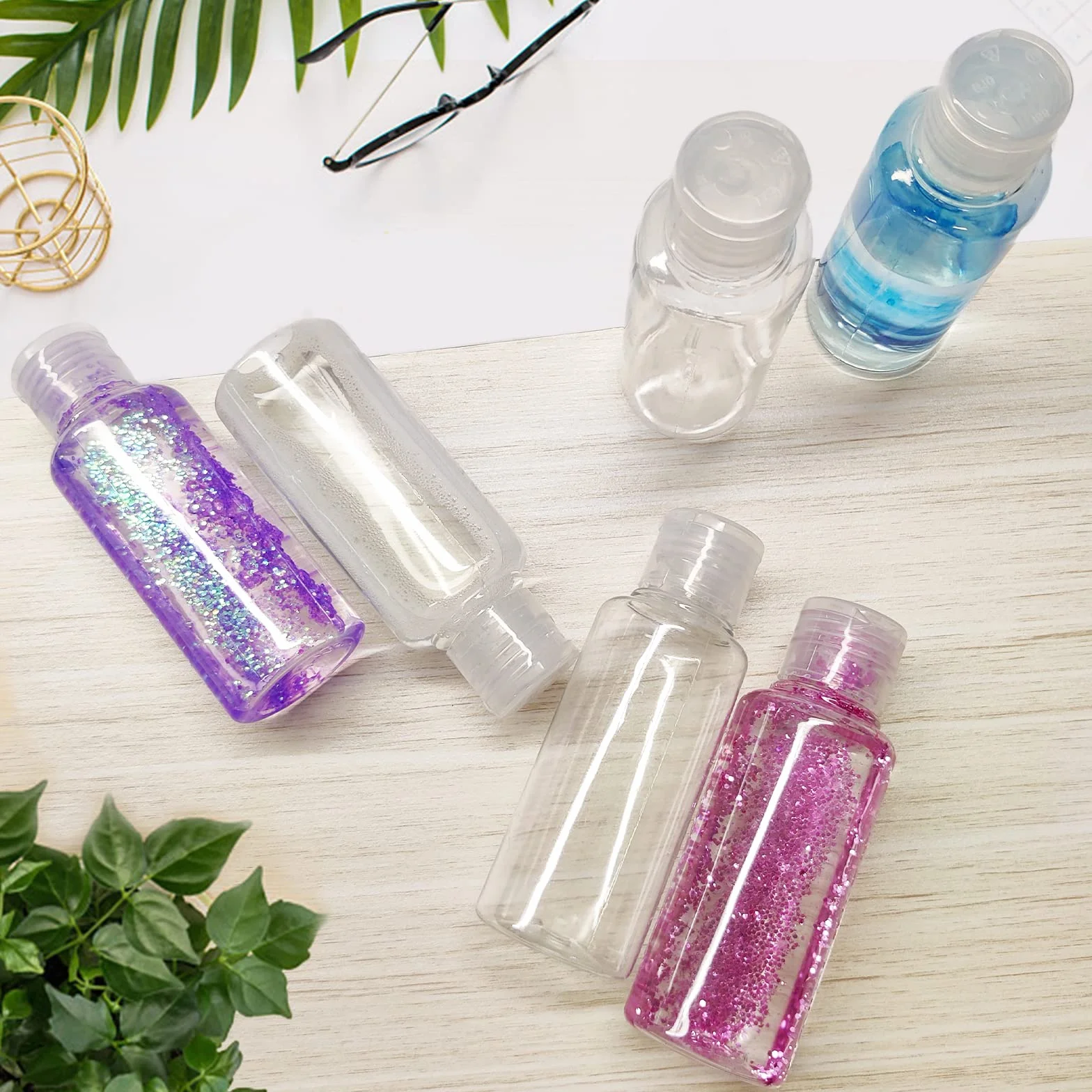 BillyBath Flacon Vide Voyage 100ml 6 Pièces Transparent Plastique Kit pour Shampooing Gel douche Lotion