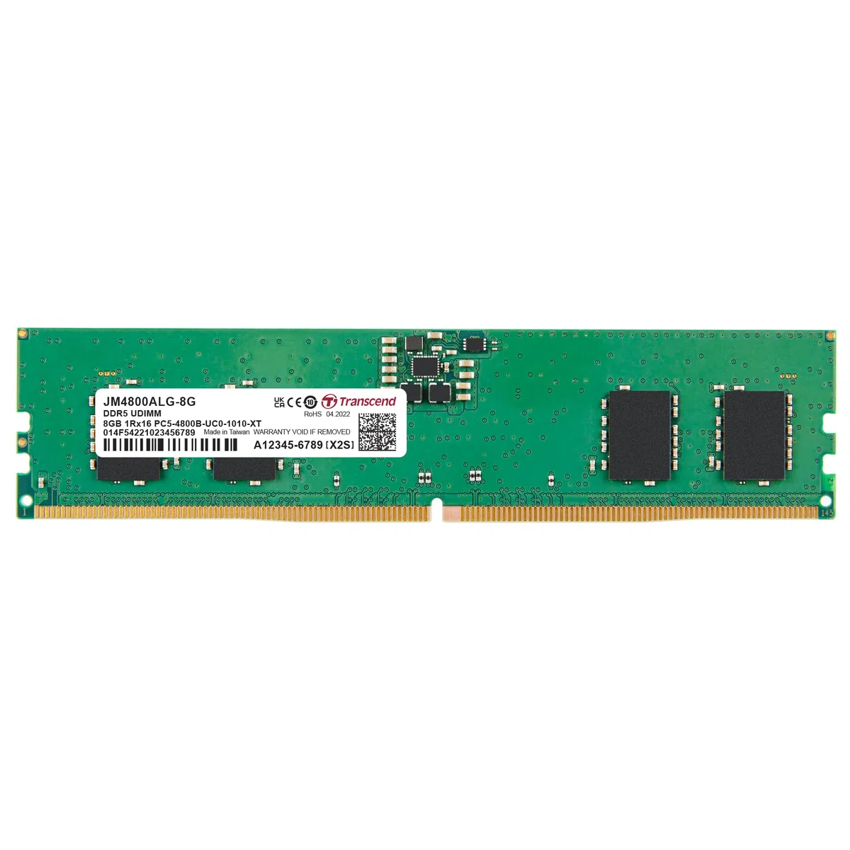 Transcend JetRam 8Go DDR5 4800MHz U-DIMM CL40 RAM pour PC
