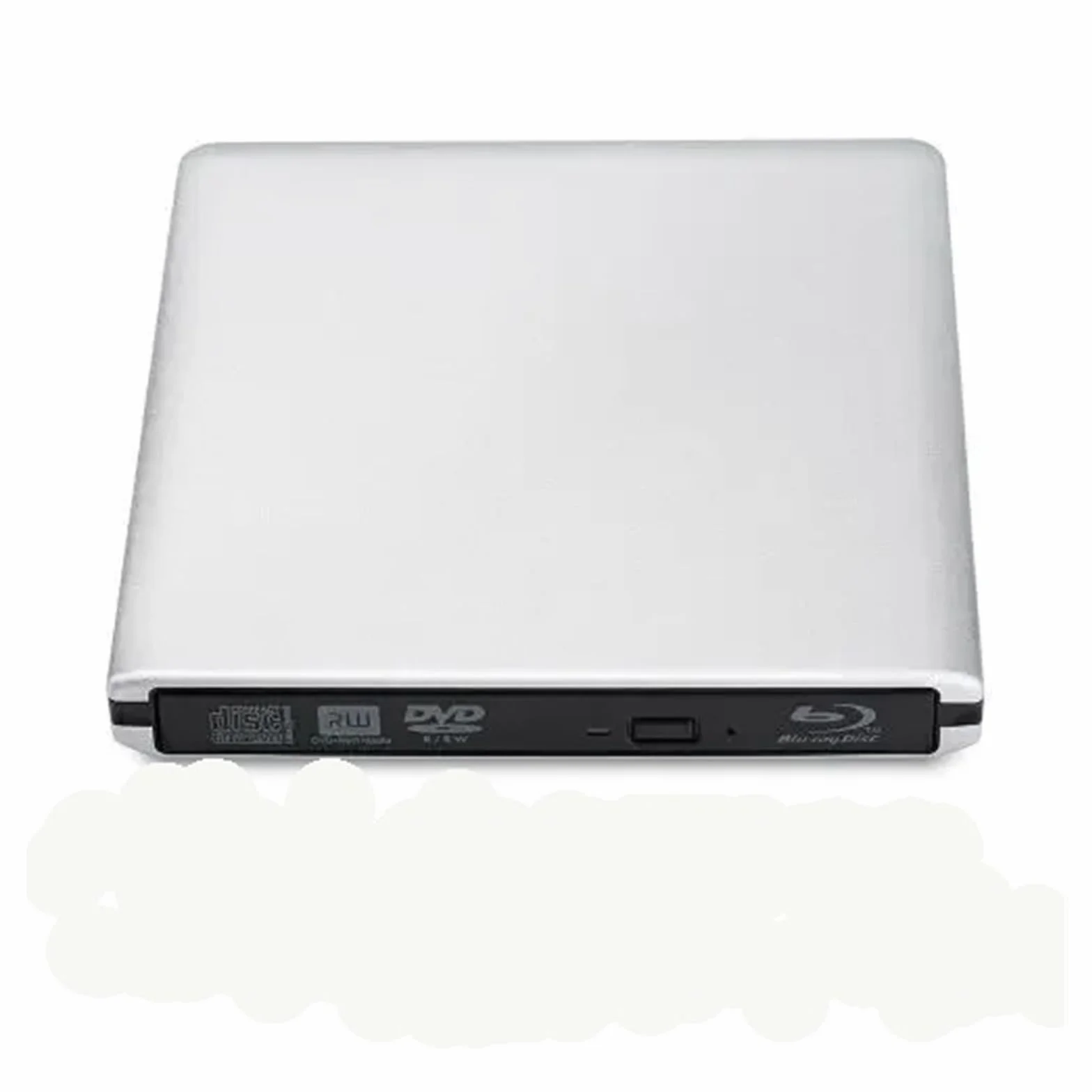 Graveur Blu-Ray UHD 4K USB 3.0 Externe, Lecteur/graveur DVD Optique, Lecteur Blu-Ray 3D Rapide et Pratique(Silver,4K Burning)
