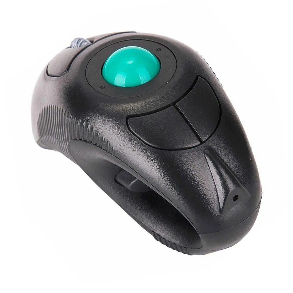 Healeved Souris sans Fil Portable à Trackball 2.4ghz Port USB, Forme Dauphin en Plastique, 5 Boutons, Commande par Pouce, Compatible Ordinateur Portable