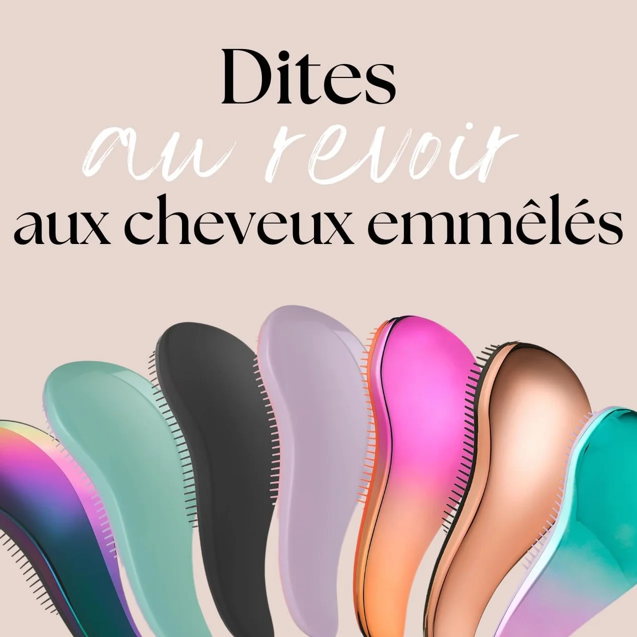 Lily England Brosse à Cheveux Démêlante pour Cheveux Fins, Épais, Bouclés, Secs ou Humides - Rose/Orange