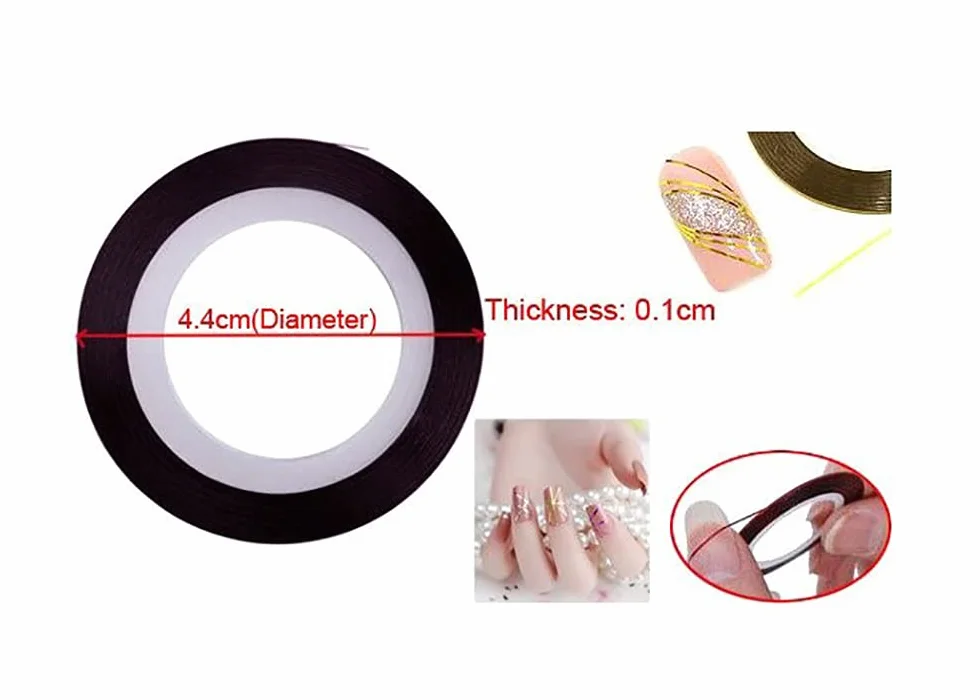 Nail Art Stickers Autocollants Bande 30 Couleurs Mélangées Rouleaux Décoration Ongles