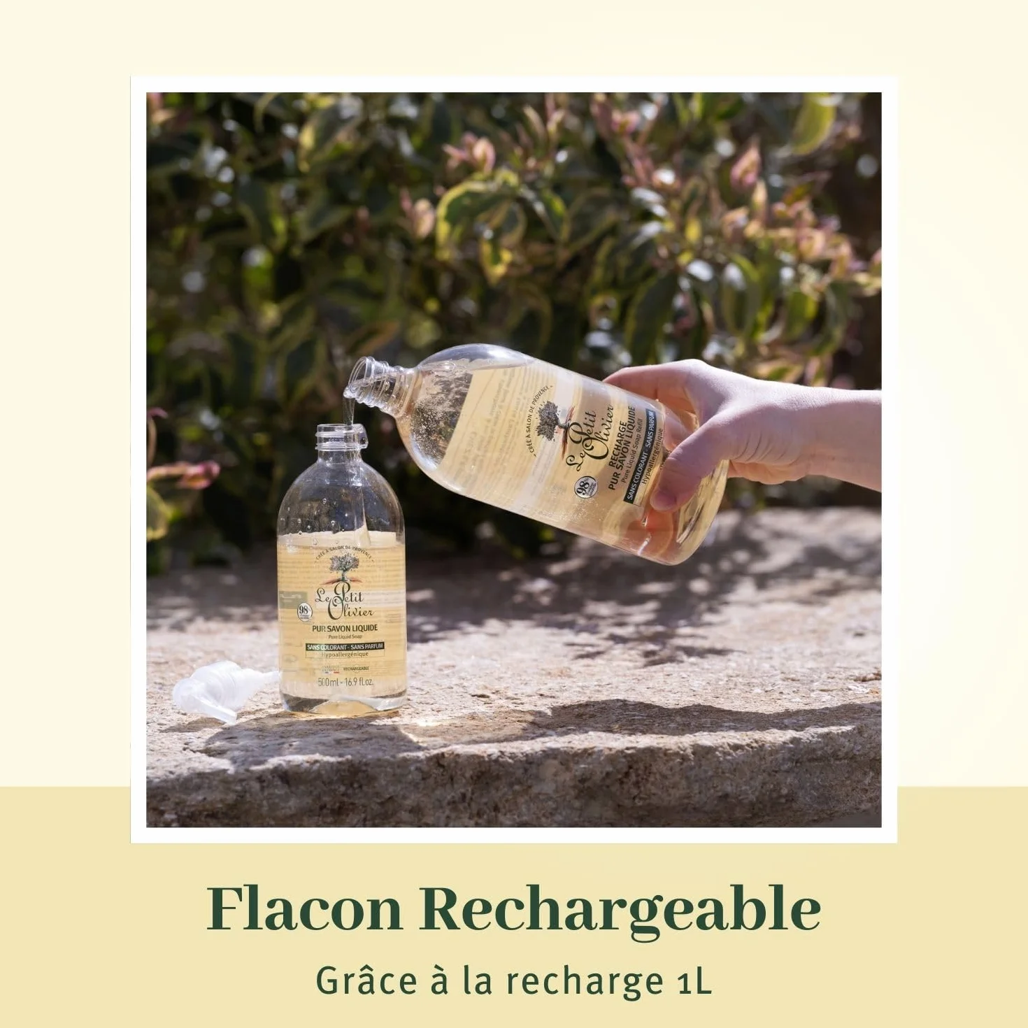LE PETIT OLIVIER Pur Savon Liquide Hypoallergénique sans Parfum 500ml