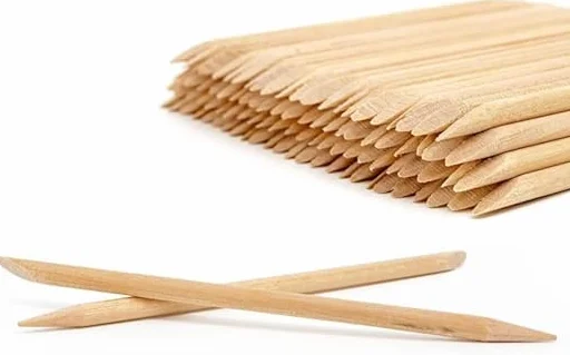 Lot de 16 bâtons en bois pour cuticules et ongles - Longueur 16 cm - Double pointe