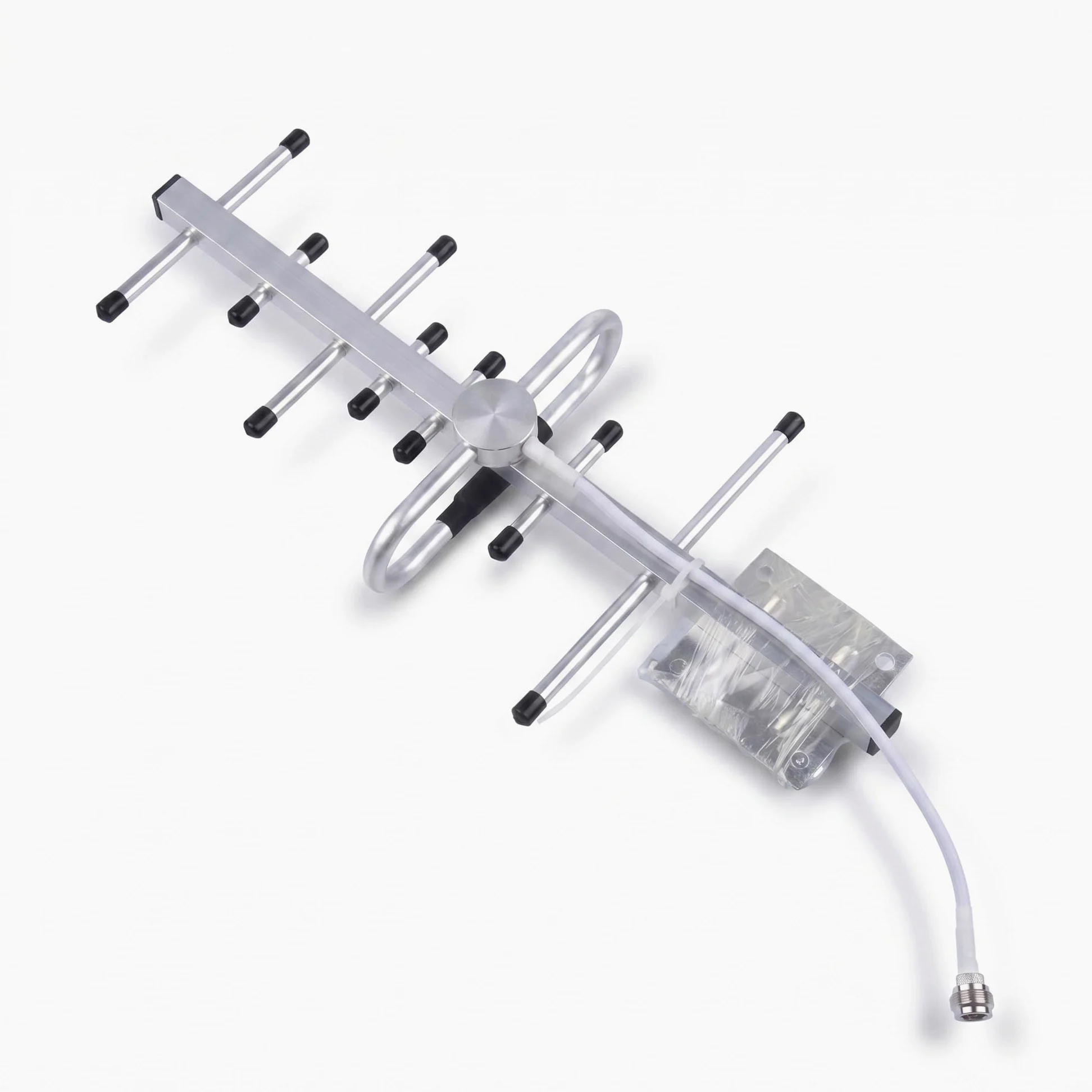 Antenne Yagi LTE 2G/3G/4G 10 dBi 698-2700 MHz LTE pour l'extérieur avec N-F | Amplificateur d'antenne directionnelle pour routeur réseau avec câble de 5 m