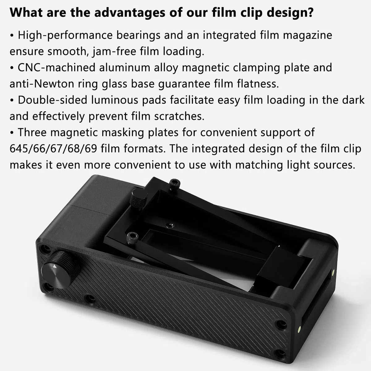 Support pour Film 120 pour Numérisation, Porte Négatifs avec Masques Magnétiques, Accessoire pour Scanner De Films Moyen Format, Compatible avec Les Formats 6x4,5/6x6/6x7/6x8/6x9.