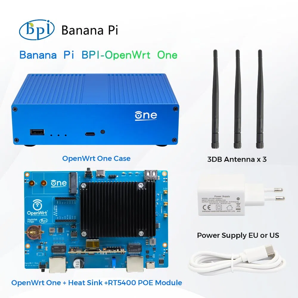 WayPonDEV Banana Pi OpenWrt One Routeur réseau double bande sans fil