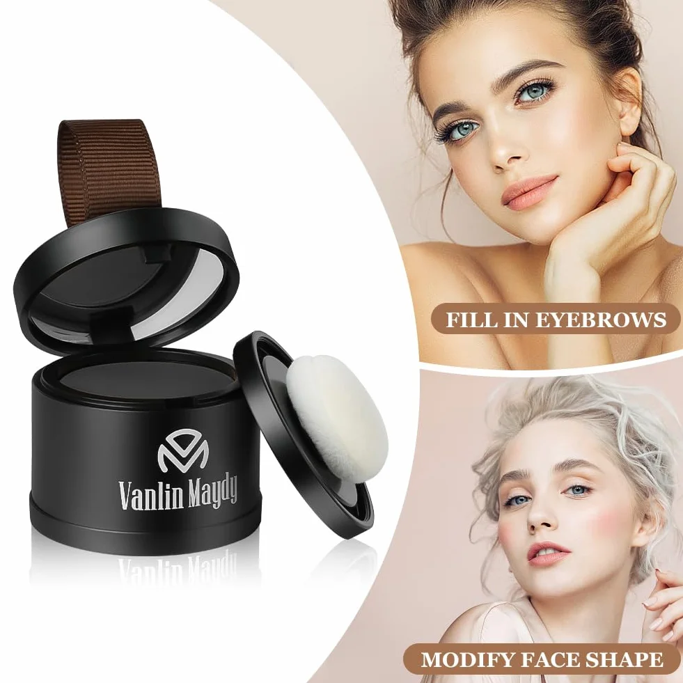 Poudre de Racine de Cheveux, Hair Root Concealer, Couvre-Racines Noirs pour Cheveux
