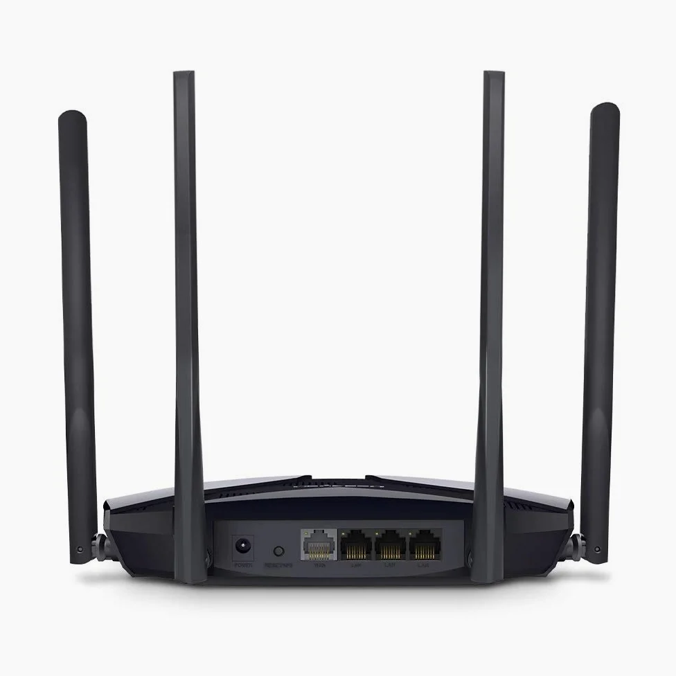 Mercusys Routeur WiFi 6 3000Mbps, Routeur WiFi Bi-Bande, 4 Ports RJ45 Gigabit, 4 antennes 5dBi, MU-MIMO, WPA3, Connexion Intelligente, Contrôle Parental, Technologie BSS Coloring, MR80X
