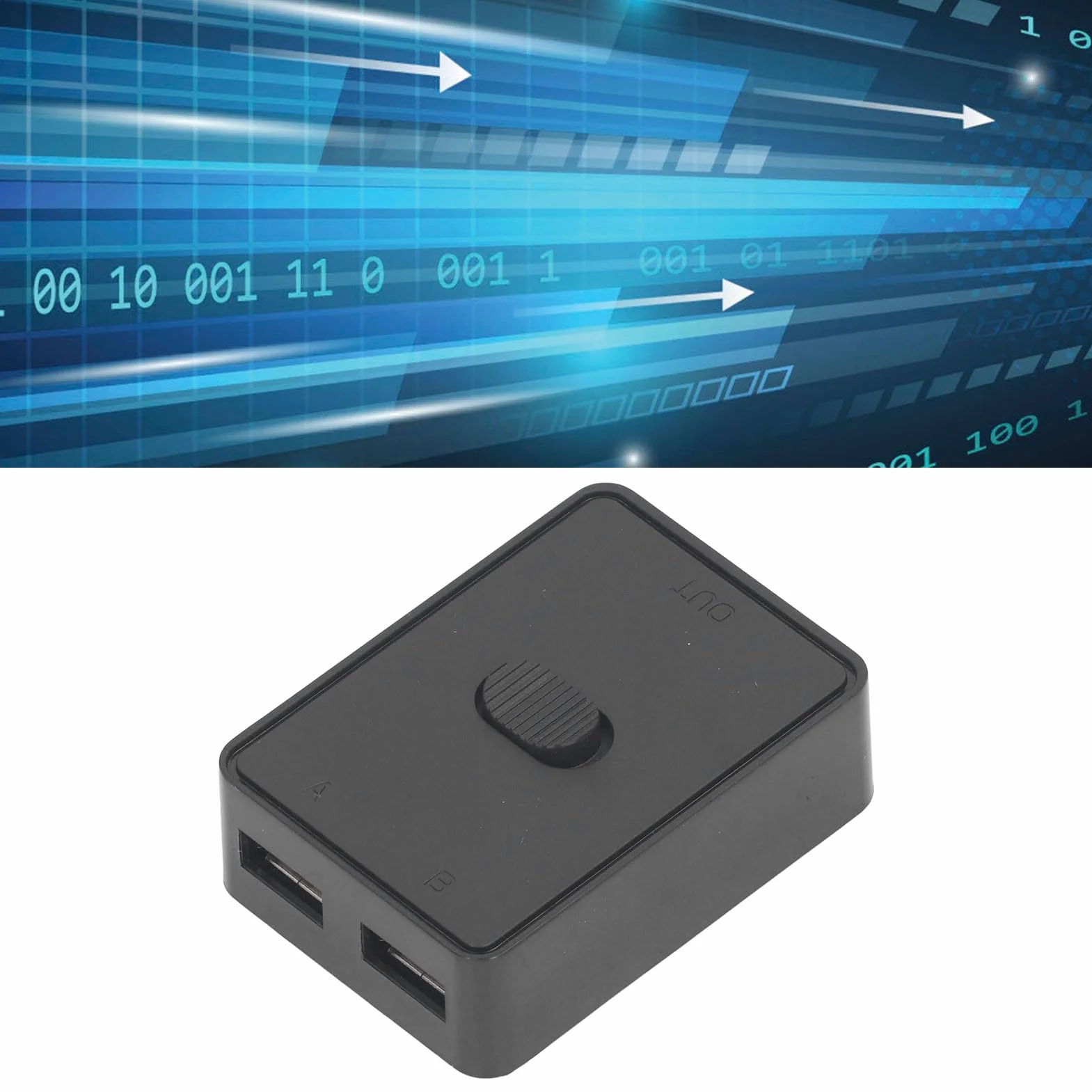 Commutateur USB 1 en 2 Sorties USB 2.0 Bidirectionnel pour Imprimante Scanner Clavier