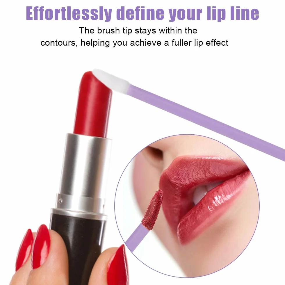 Pinceaux à Lèvres Jetables 400 Pièces, Applicateur Rouge à Lèvres Jetable, Outil de Maquillage Parfait