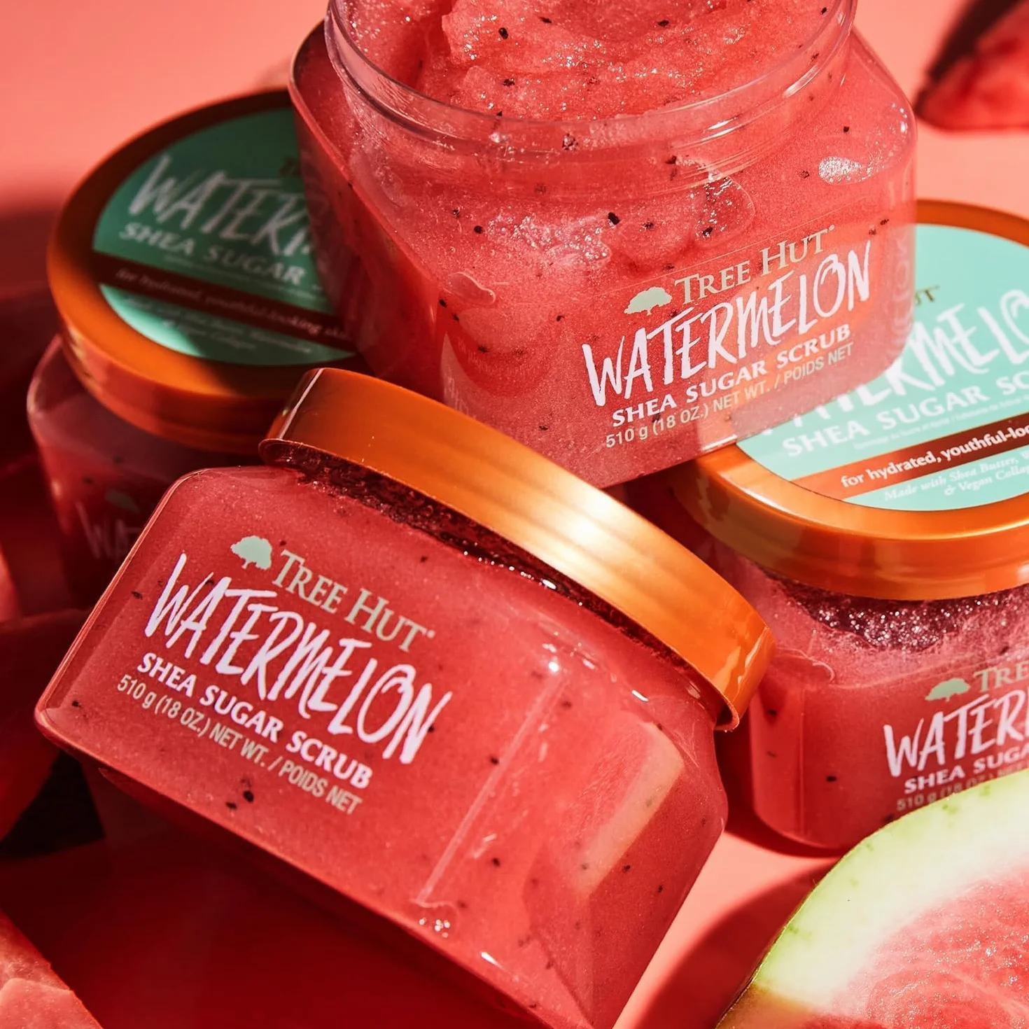 TREE HUT Watermelon Shea Sugar Scrub Exfoliante Corporal de Azúcar Natural 510 gramos