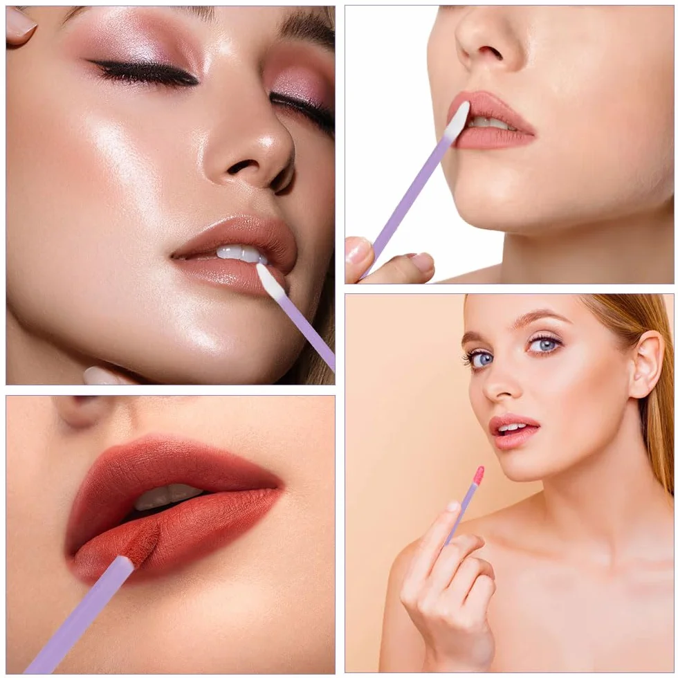 Pinceaux à Lèvres Jetables 400 Pièces, Applicateur Rouge à Lèvres Jetable, Outil de Maquillage Parfait