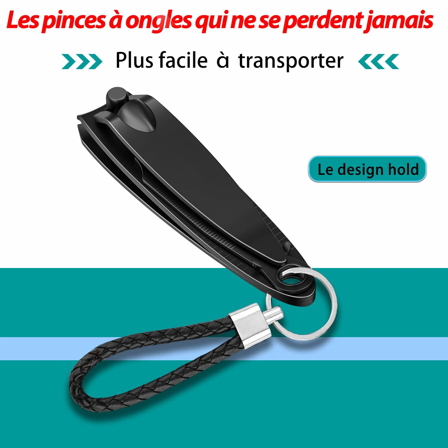 Coupe-Ongles Professionnel en Acier Inoxydable Noir Mat - Pince à Ongles Robuste pour Pieds