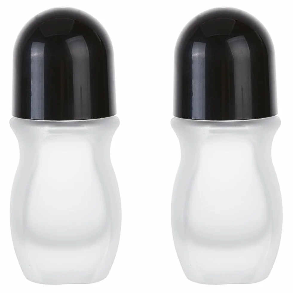 GORGECRAFT 2 Flacon Roller en Verre Dépoli 30 ML Vide Réutilisable pour Huiles Essentielles