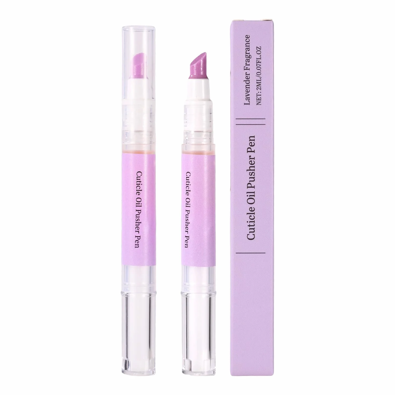 Stylo à Huile pour Cuticules 3 en 1, Applicateur Portable avec Embout Céramique, Hydrate Renforce Brille (Violet)
