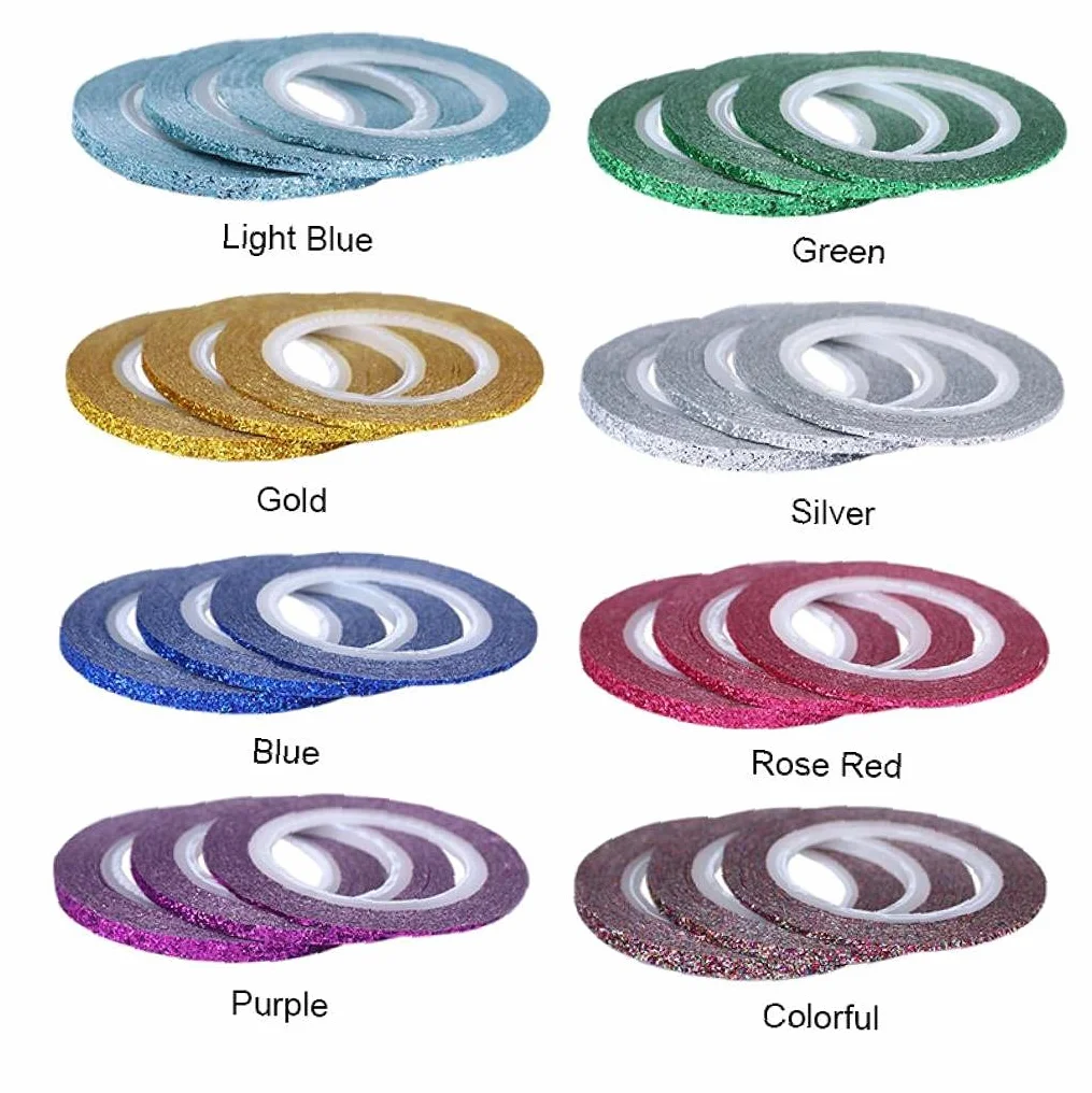 8 Pcs Standing Line Stockers Stickers Bobines pour Nails Décorations