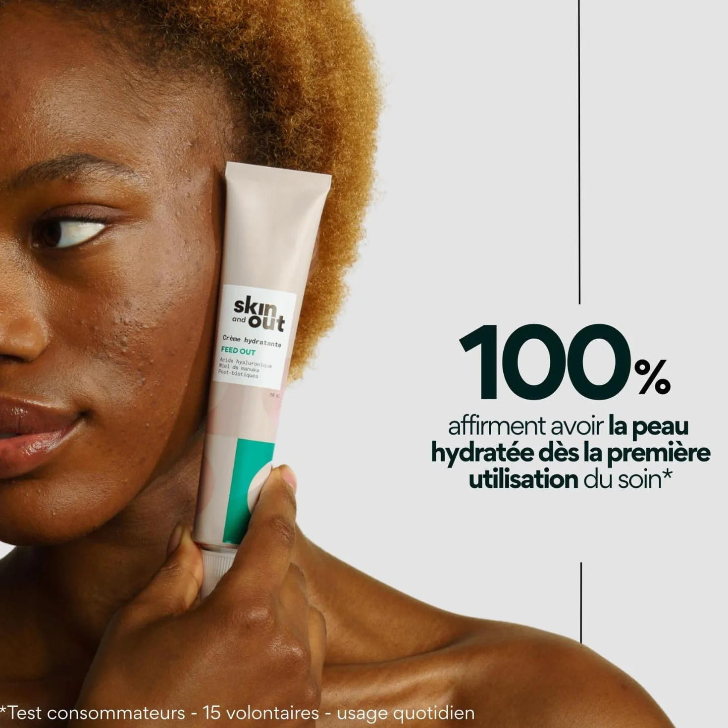 Crème Hydratante Peaux Mixtes à Grasses 99% d’Origine Naturelle Hydrate Apaise les boutons Régule le Sébum Fini non gras