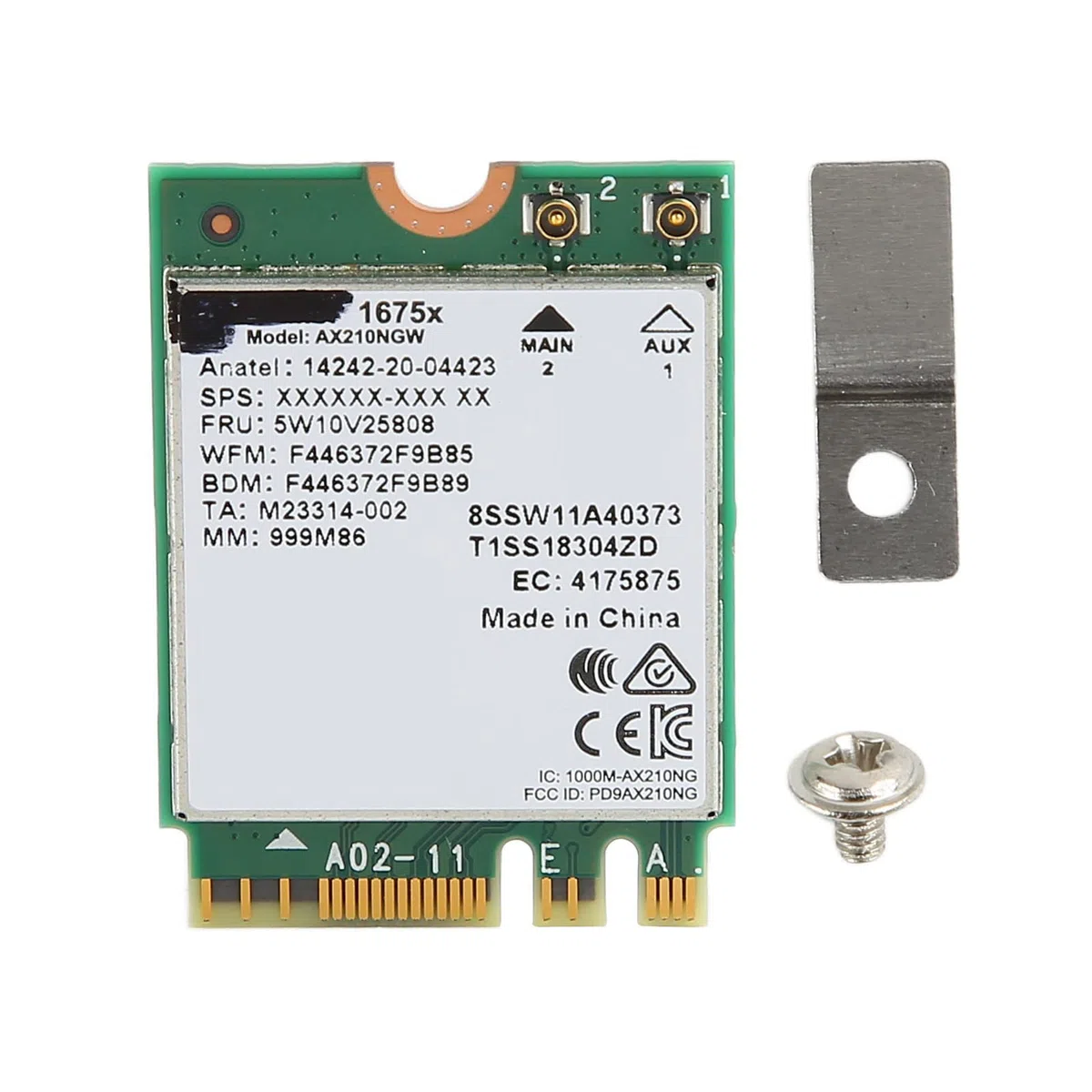 SIXRUN Carte WiFi 6E AX210NGW, Tri Bande 5374Mbps