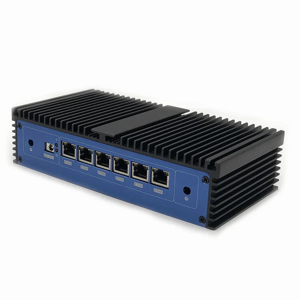 Pentium 4405U/4415U Firewall Micro Appliance, Mini PC, Nano PC, Router PC(4G 128G) with 6 RJ45, AES-NI,HDMI USB3.0 COM,Compatible for Pfsense Openwrt OPNsense