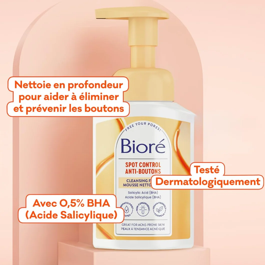 Biore Mousse Nettoyante BHA Anti-Boutons 200ml