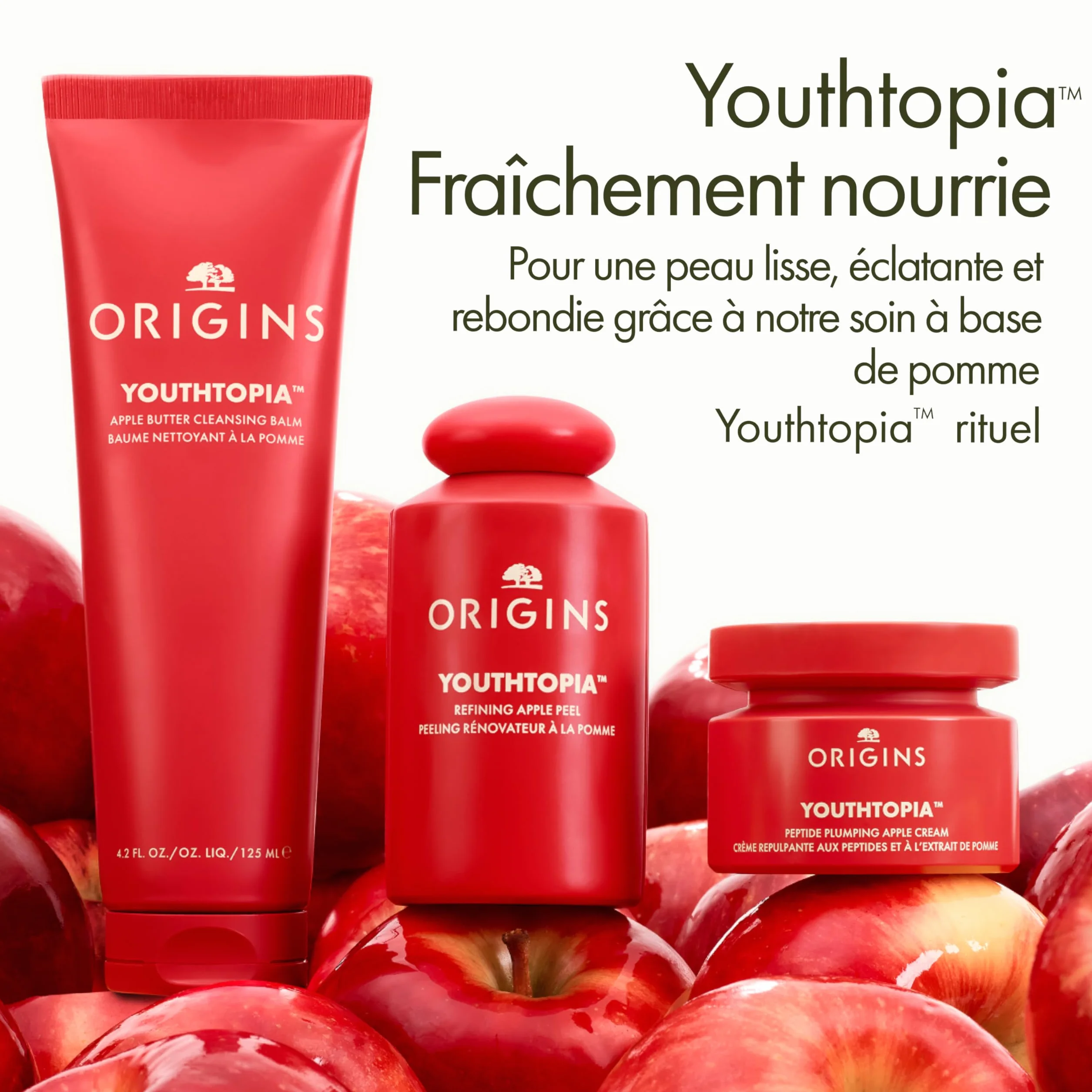 Origins Youthtopia Baume Nettoyant à la Pomme Nettoie Élimine Maquillage Protège Barrière Hydratante Peau Beurre Karité Glycérine 125 ml