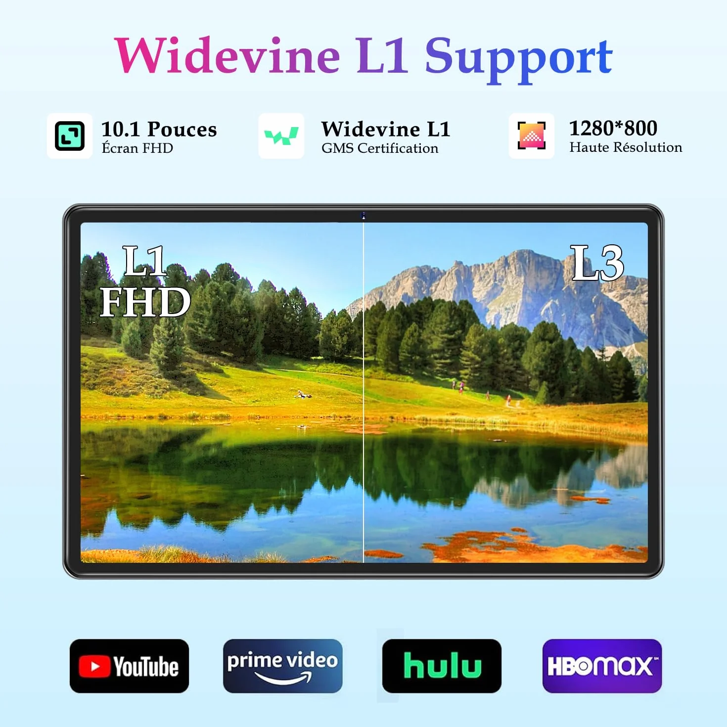 ZIOVO Tablette Enfants Android 15 Tablette 10 Pouces, 30Go RAM + 64Go ROM (TF 2To), Gemini AI, 5G WiFi/Octa-Core/Widevine L1/Face ID/Contrôle Parental/6000 mAh/BT 5.0, Tablette avec étui EVA - Bleu
