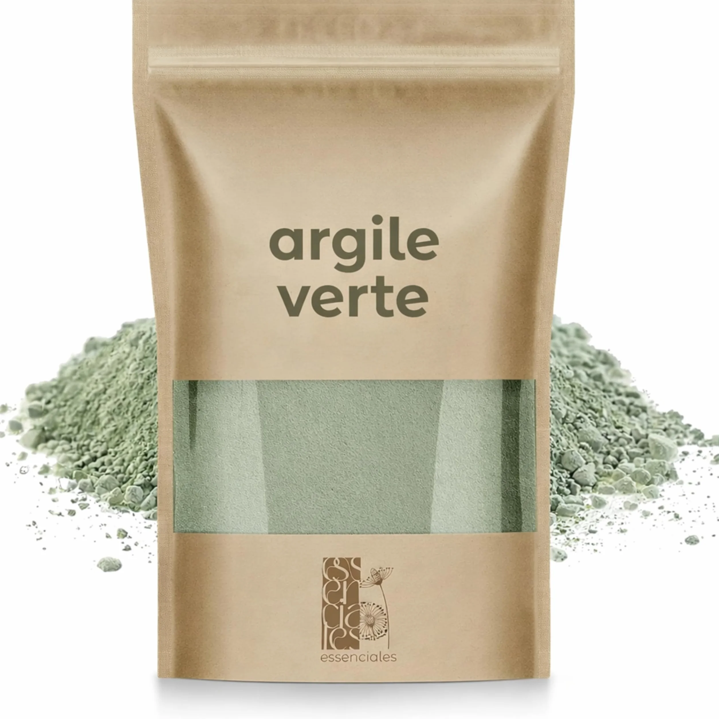 Argile Verte Ultra Ventilée Montmorillonite en Poudre Masque Visage Purifiant Peaux Grasses Soin Cheveux Détox Nettoyage Pores