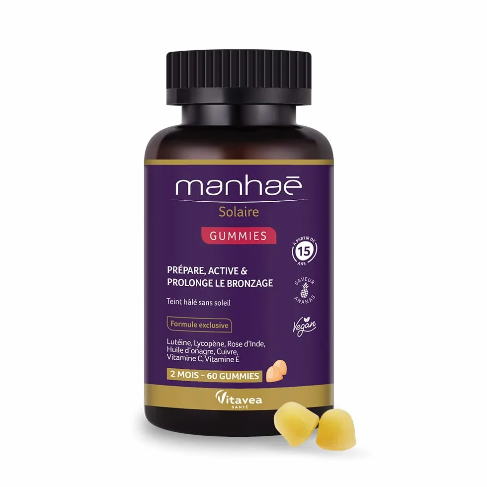 Vitavea Gummies Solaire Autobronzant Complément alimentaire bronzage 60 gummies 2 mois