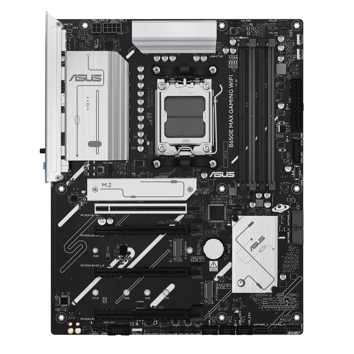 ASUS Prime B850-PLUS WiFi, Carte mère AMD ATX, 8+2+1 Phases d'alimentation, Emplacement DDR5, PCIe 5.0, 3 emplacements M.2, Wi-FI 6E, Ethernet Realtek 2,5 GB, DisplayPort, HDMI, USB-A et USB-C 10