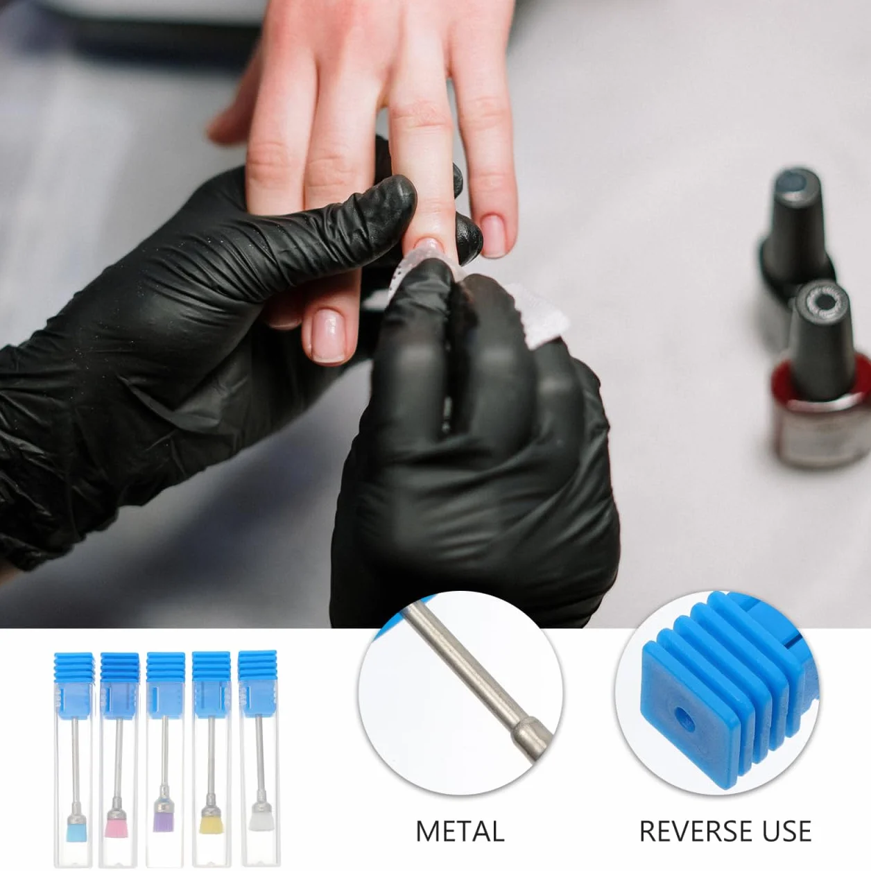 LIFKOME 5 pièces Brosse de Nettoyage pour Ongles Manucure Pédicure Professionnel Kit Nail Art