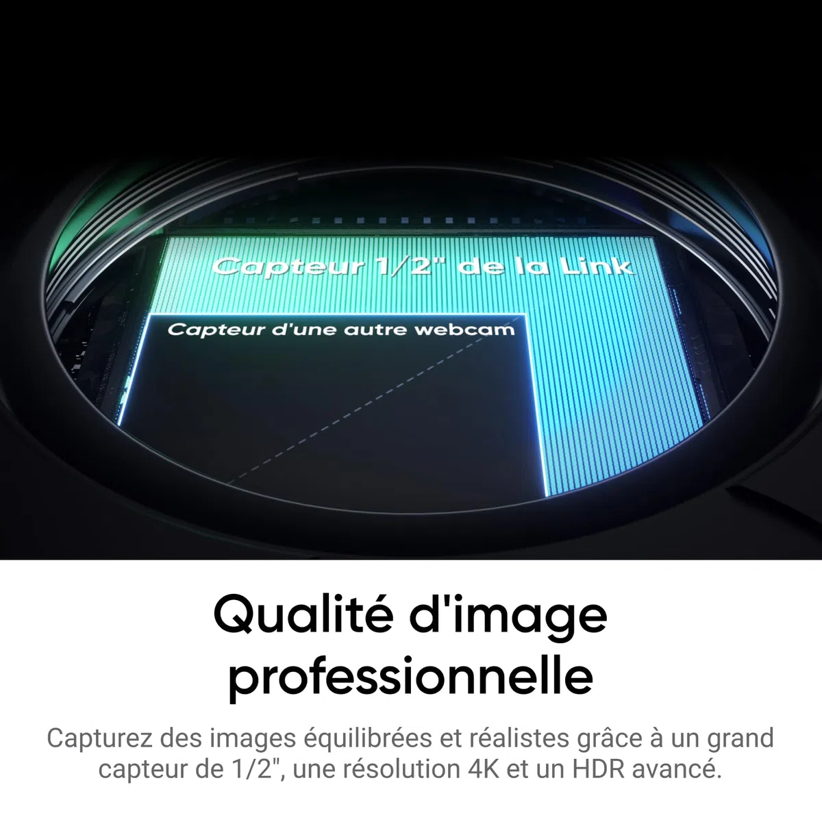 Insta360 Link 2C Noir Graphite, Webcam 4K PC Mac, Cadrage Auto, capteur 1/2", Micro à réduction de Bruit par l'IA, contrôle gestuel, pour Le Streaming, Pack Standard