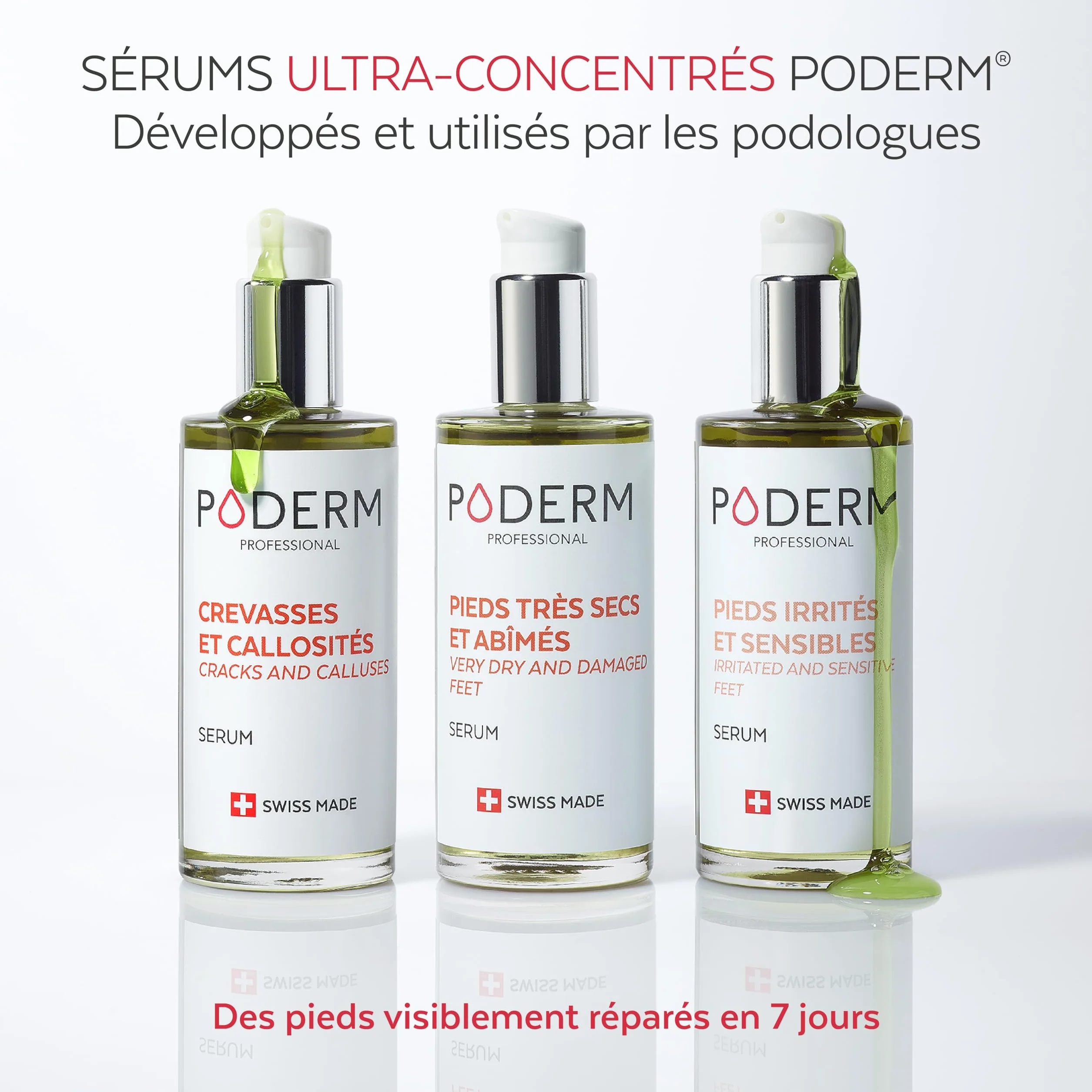 PODERM Soin des pieds répare nourrit intensément 24h ingrédients 100% naturels Swiss Made