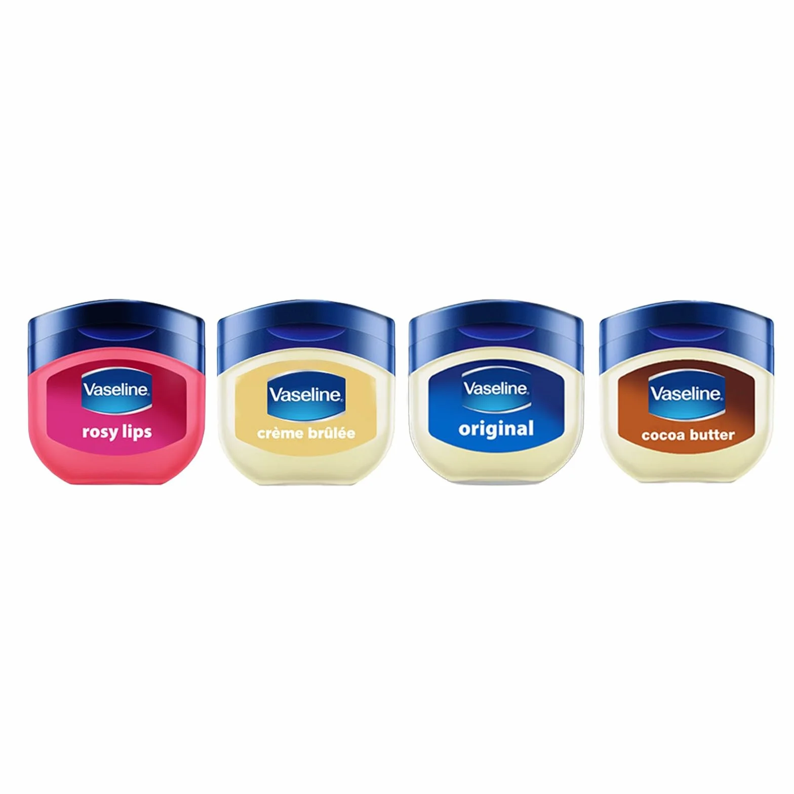 Vaseline Lip Therapy Baume à lèvres hydratant Set de 4 Rosy Crème Brûlée Original Cocoa Butter